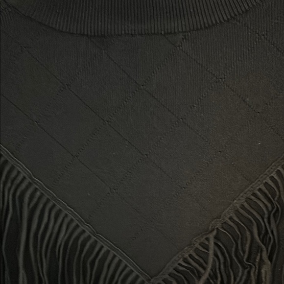 Black Fringed Cardigan with Gold Buttons - Picture 11 of 14